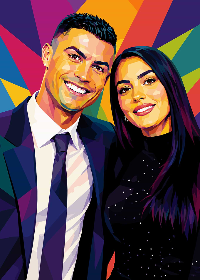 Cristiano Ronaldo and Georgina Rodriguez Portrait