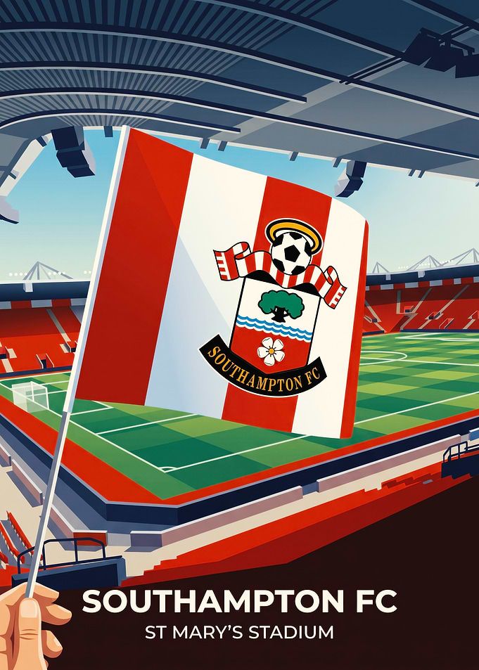 Southampton FC St Mary's Stadium Poster