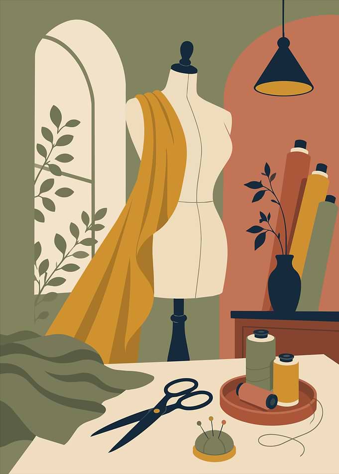 Fashion Design Studio Illustration Minimalist Art