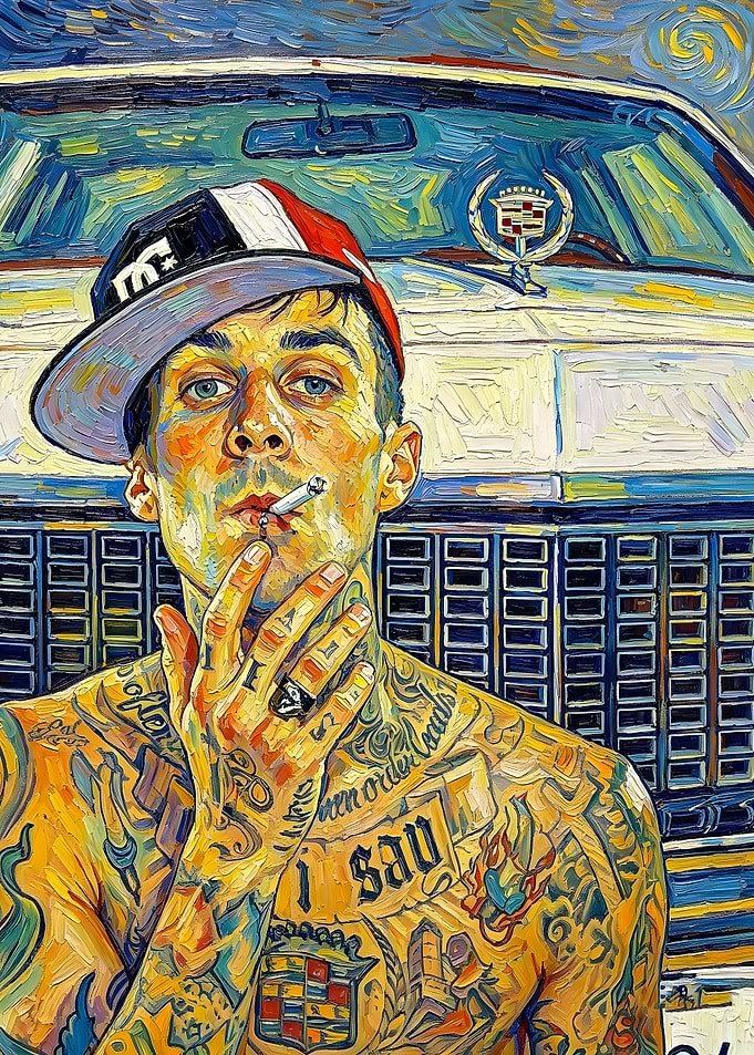 Travis Barker Van Gogh Style Portrait