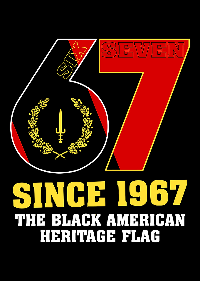1967 Black American Heritage Flag Vintage Wall Art | Commemorative History Poster