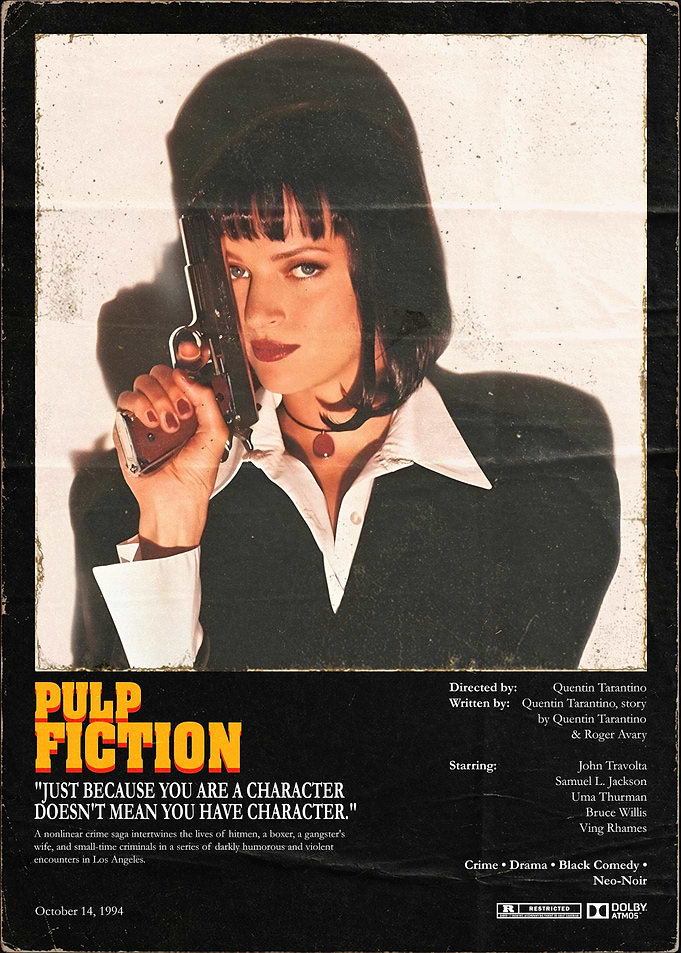 Pulp Fiction Mia Wallace Movie Poster