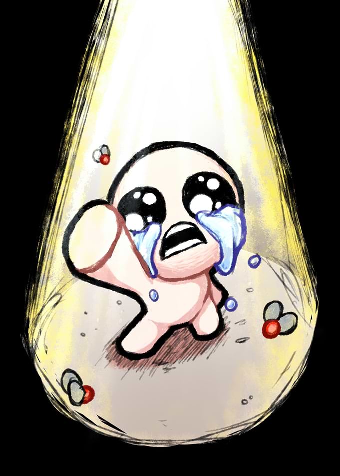 Crying Isaac from The Binding of Isaac