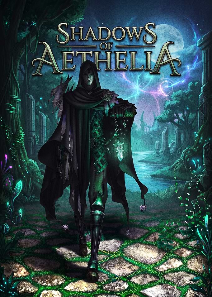 Shadows of Aethelia Fantasy Game Poster