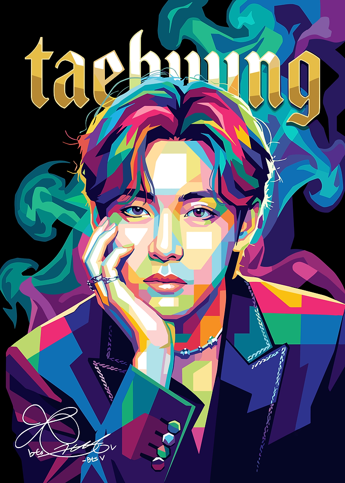V Taehyung Pop Art Portrait