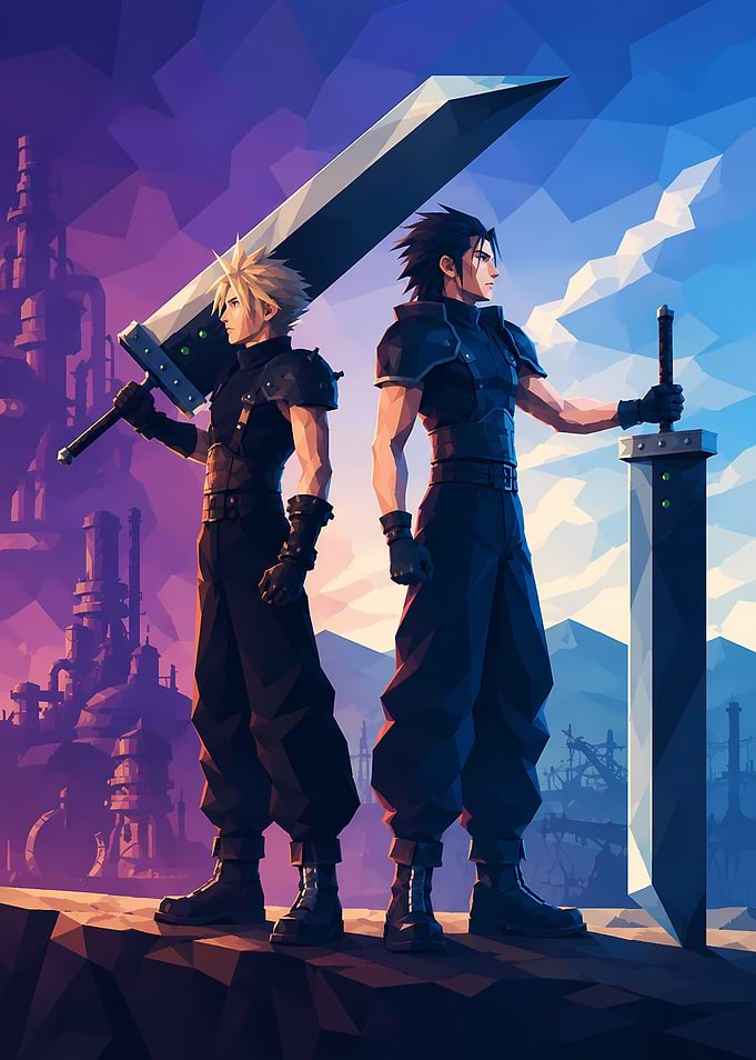 Cloud Strife and Zack Fair