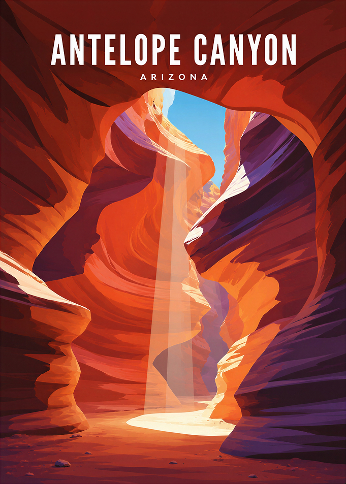 Antelope Canyon Arizona Travel Poster