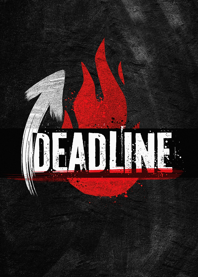 Deadline Text Art with Fire