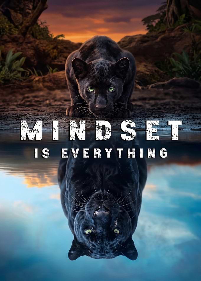 Mindset Is Everything Panther Poster