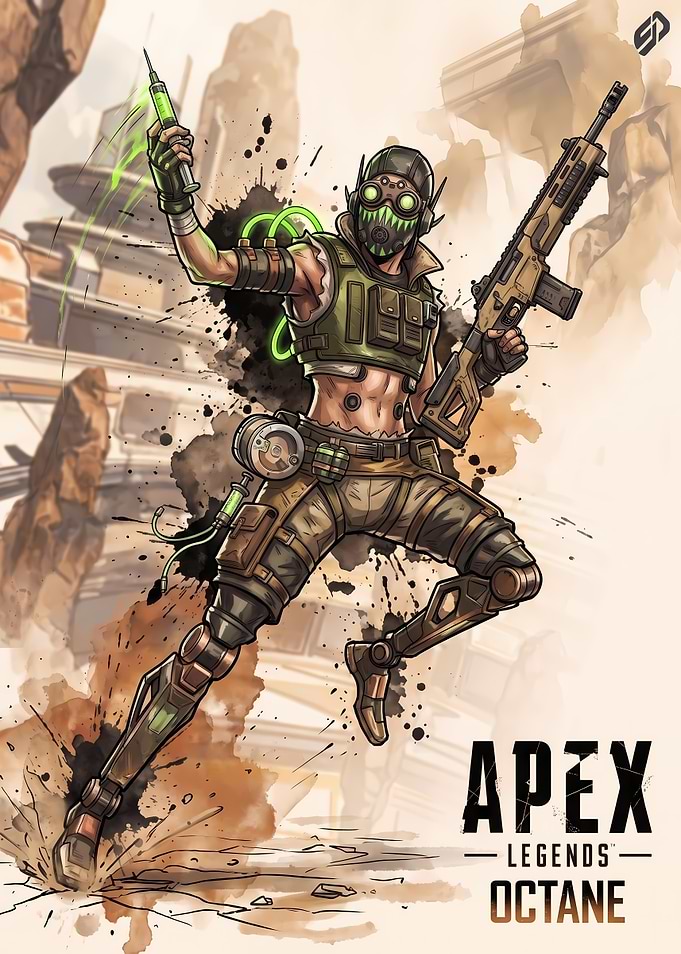 Apex Legends Octane Character Illustration