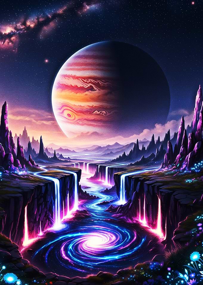 Galactic Vortex Beyond the Falls