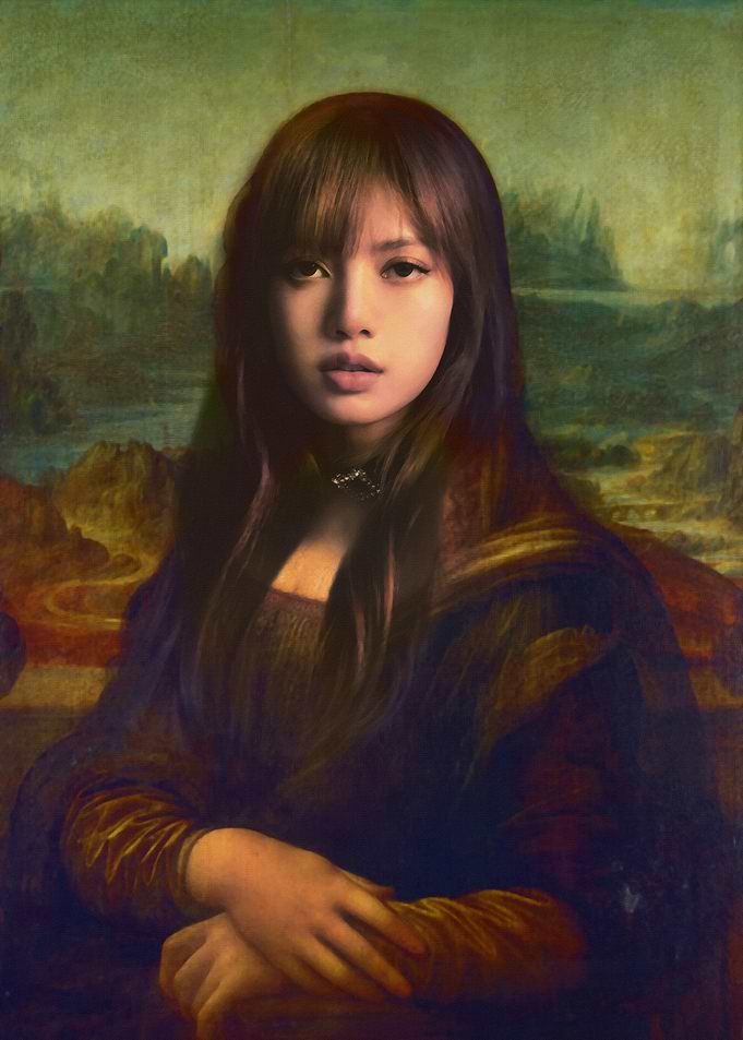 Lisa as the Mona Lisa