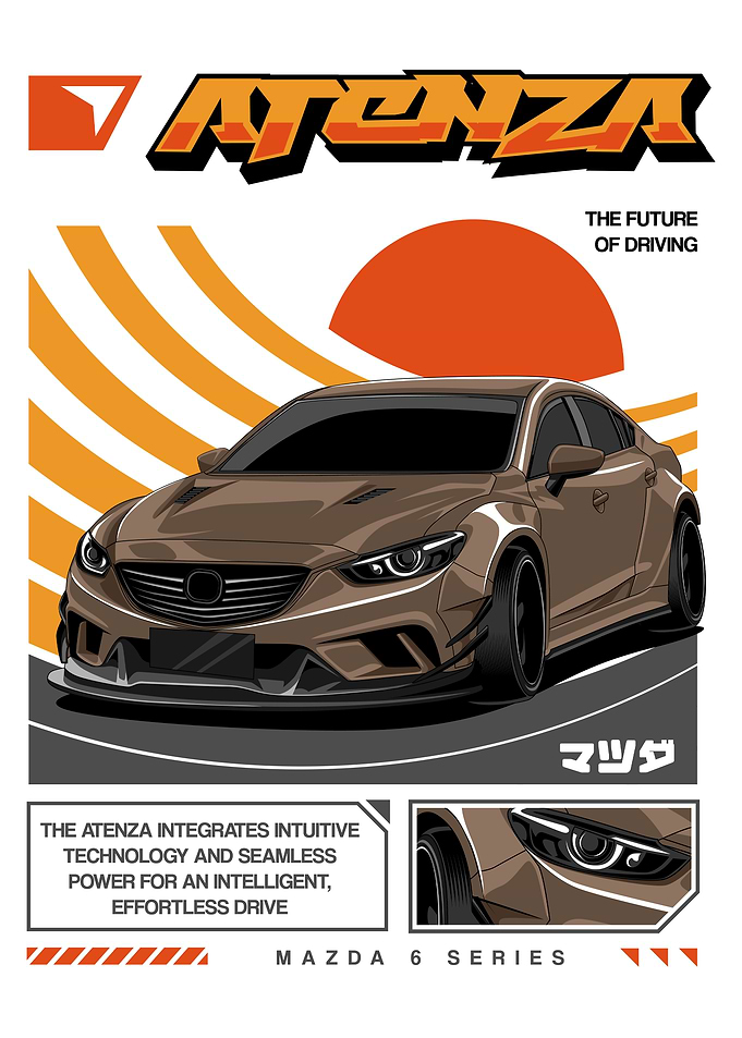 Mazda Atenza Automotive Poster