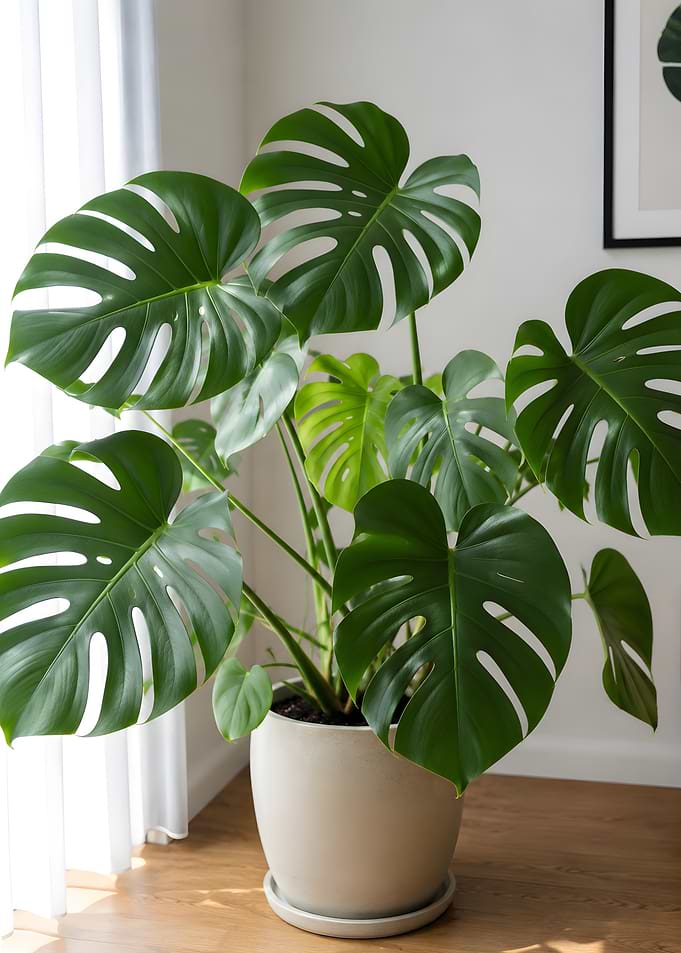 Large Potted Monstera Plant
