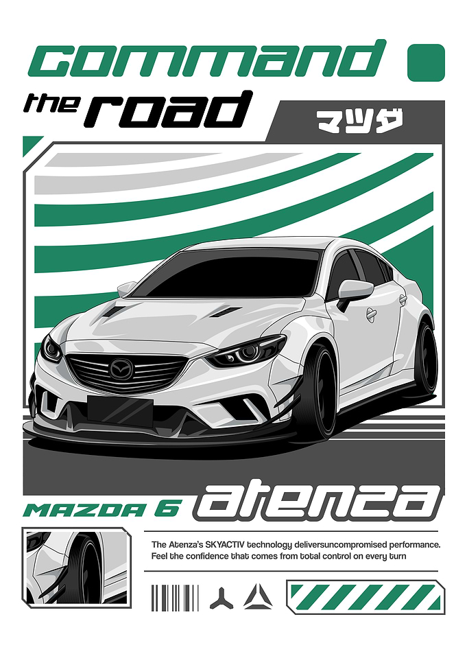 Mazda 6 Atenza Automotive Poster