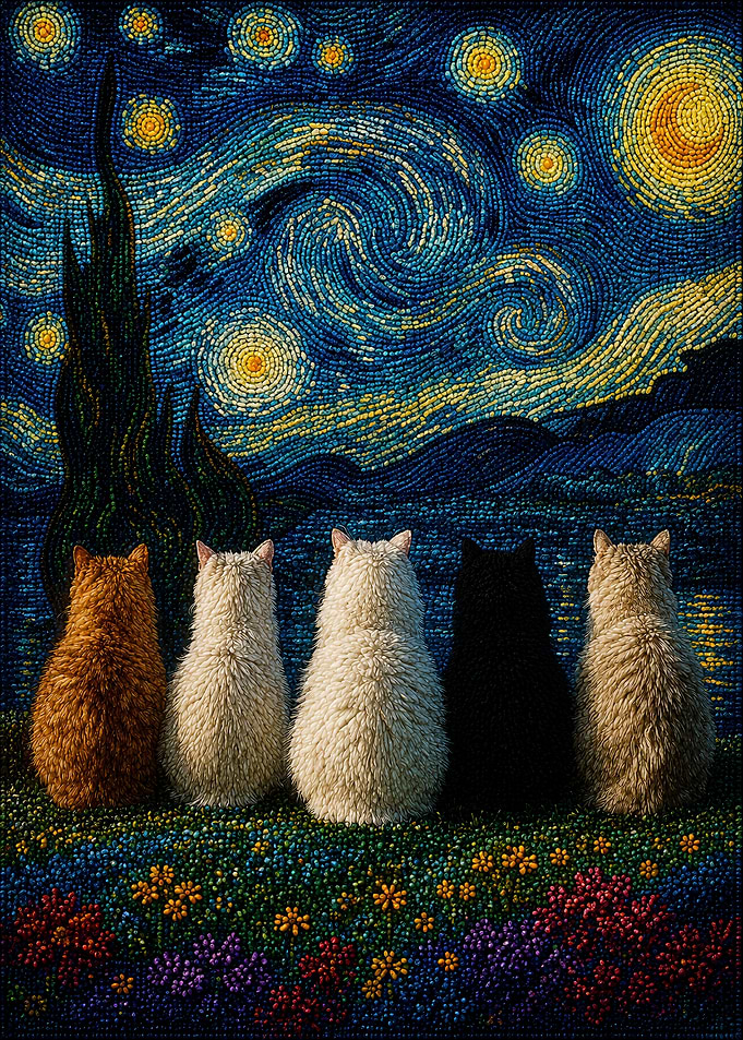 Starry Night And The Cats
