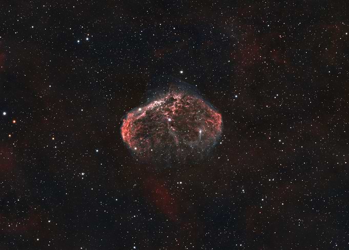 Crescent Nebula in Deep Space