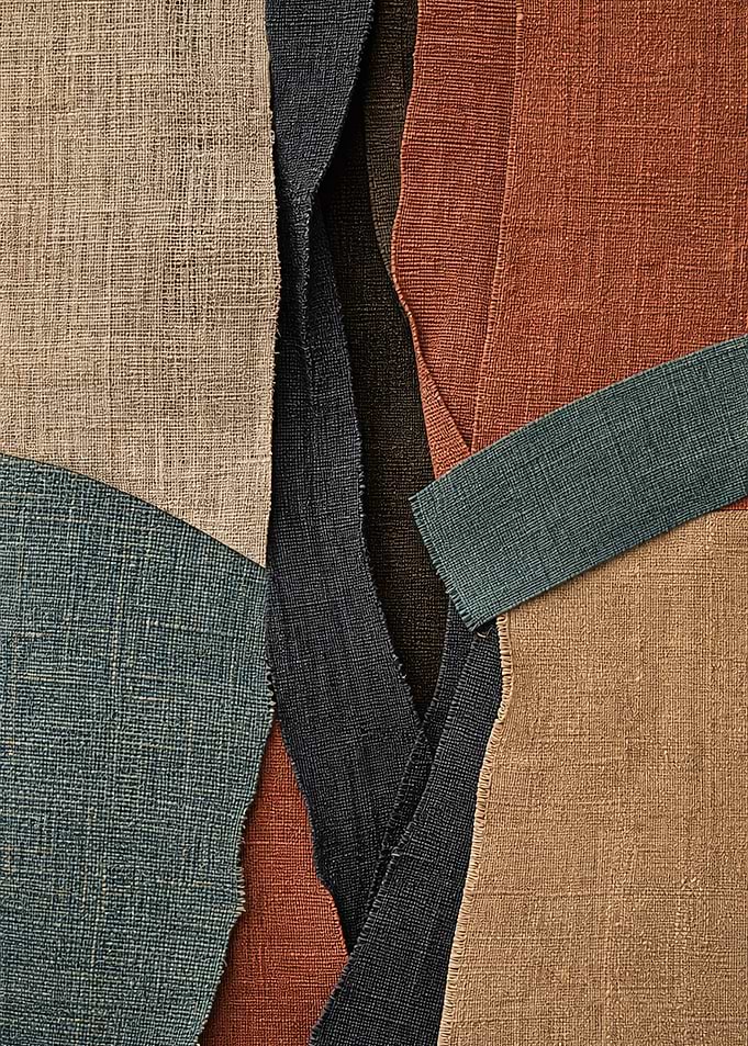 Abstract Fabric Swatch Collage