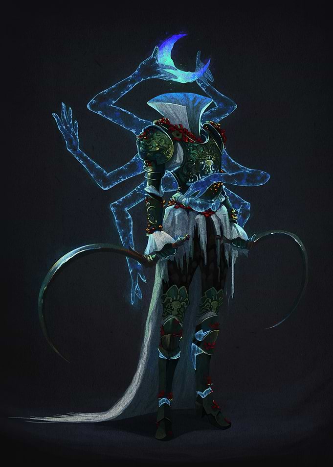 Ethereal Moon Knight Fantasy Warrior