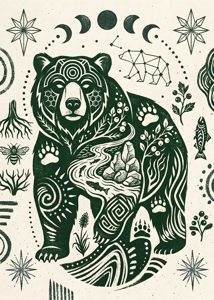 Forest Bear Illustration