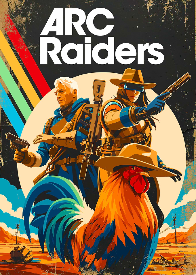 Tiga Pasukan ARC Raiders Retro Poster Art