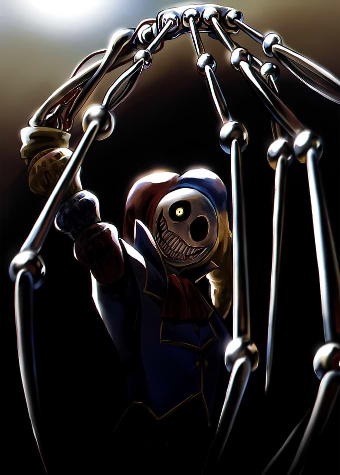 Jevil from Deltarune behind bars