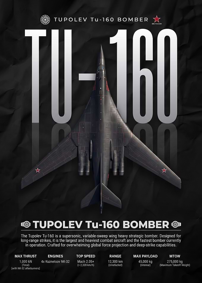 Tupolev Tu-160 Strategic Bomber Poster