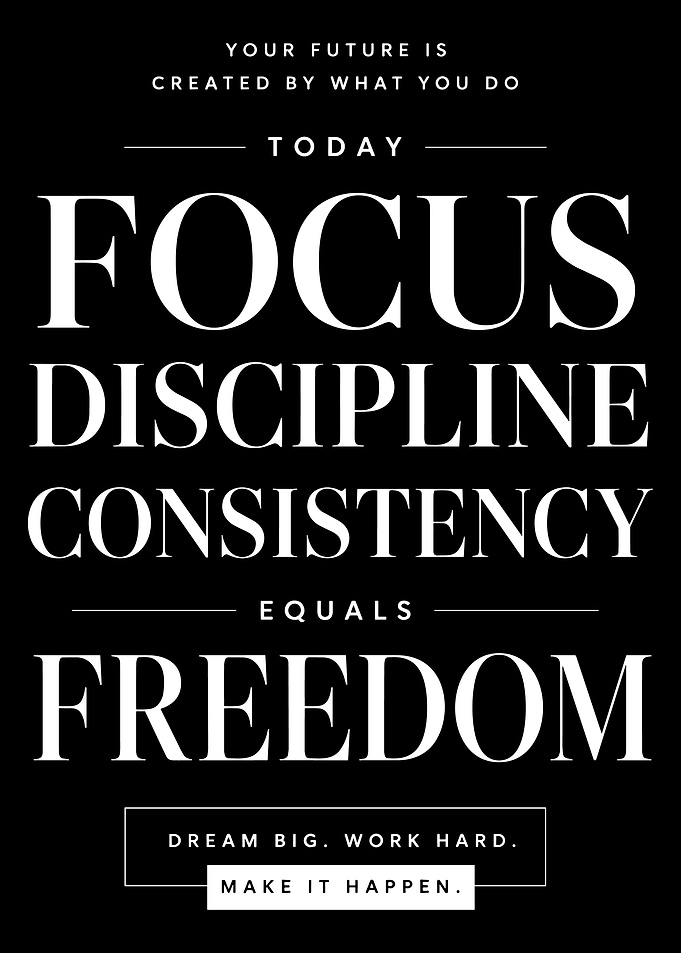 Motivational Success Quote Typography Wall Art Black Minimalist Inspirational Poster