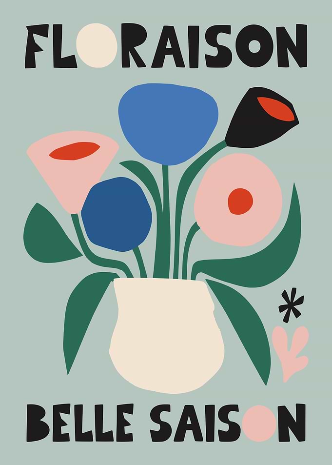 Floraison Belle Saison Floral Poster