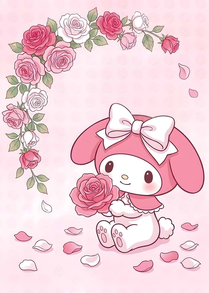 My Melody with Pink Roses