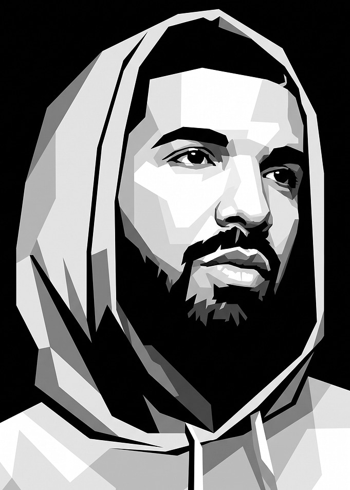 Drake Low Poly Portrait