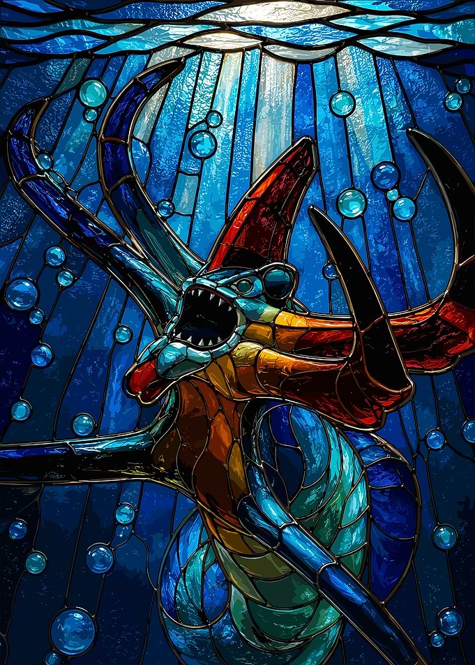 Stained Glass Reaper Leviathan Art