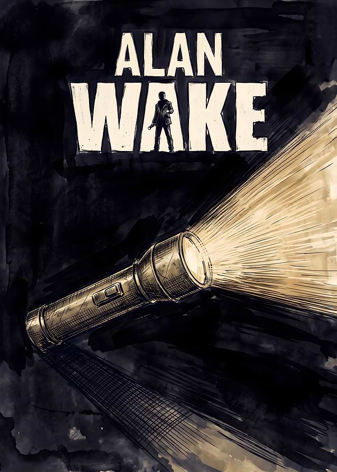 Alan Wake Flashlight Poster