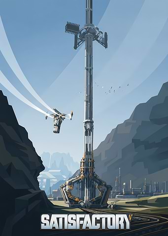 Satisfactory Game Space Elevator Poster