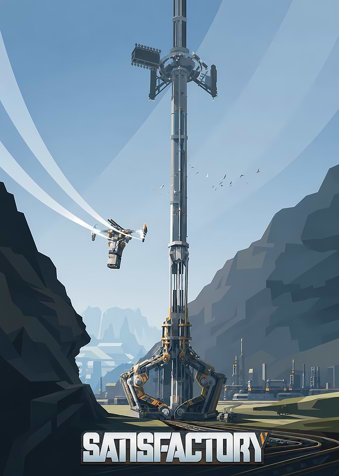 Satisfactory Game Space Elevator Poster