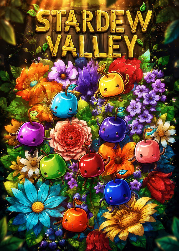 Stardew Valley Junimo Floral Art