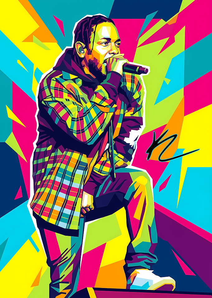 Kendrick Lamar Pop Art Portrait