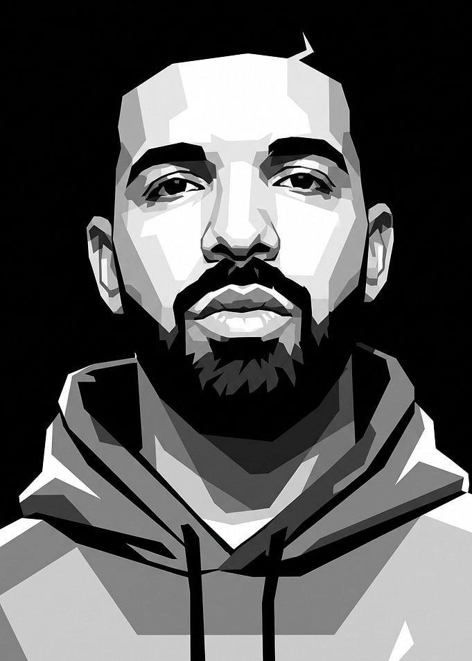 Drake Vector Portrait Illustration