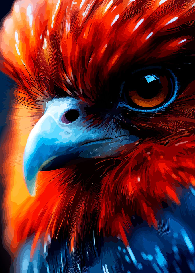 Vibrant Close-up Portrait of a Bird