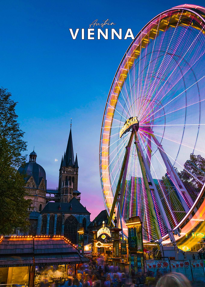 Vienna Ferris Wheel at Twilight