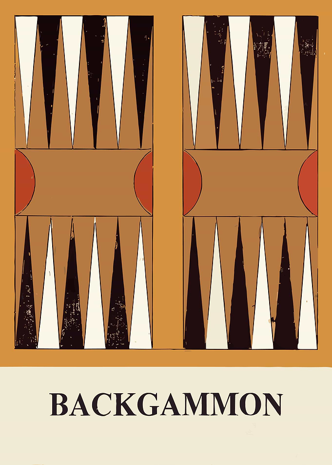 Backgammon Board Poster