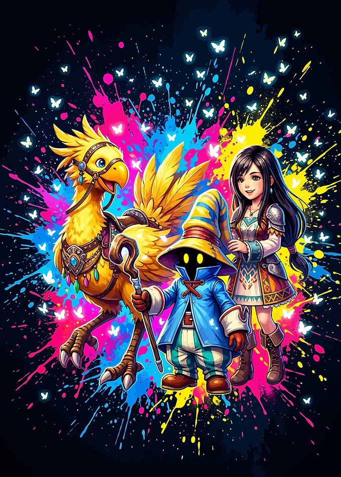 Final Fantasy IX Characters and Chocobo