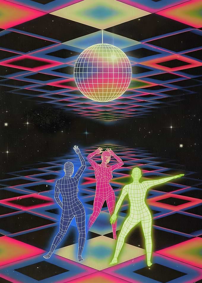 Retro Synthwave Disco Dancers