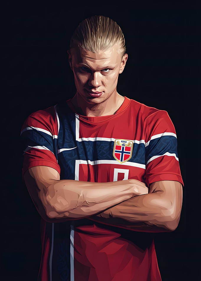 Erling Haaland Norway National Team Portrait