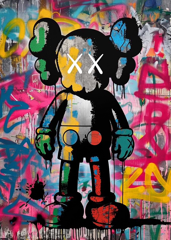 KAWS Companion Graffiti Street Art