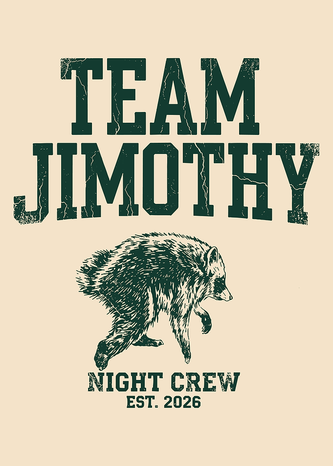 Team Jimothy Raccoon Night Crew Design