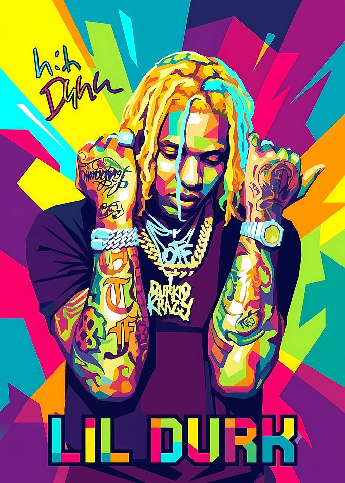 Lil Durk Pop Art Portrait