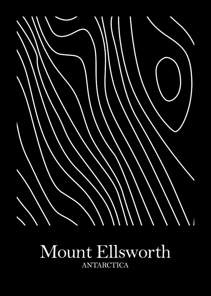 Mount Ellsworth Topographic Map Poster