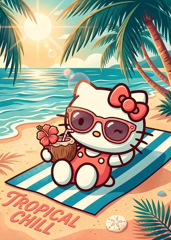 Hello Kitty Tropical Beach Chill