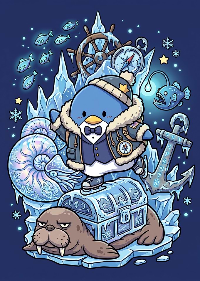 Cute Tuxedo Sam Explorer on Ice